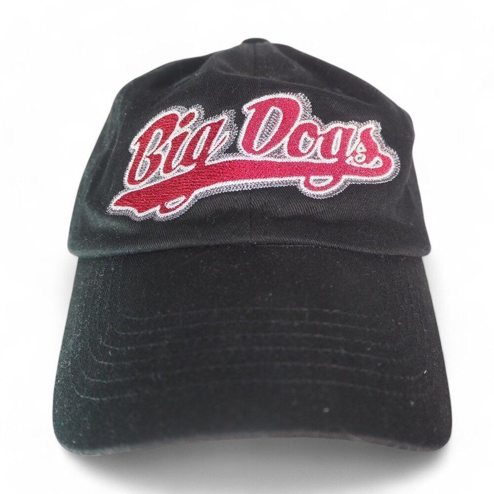 Big Dogs Vintage 90s Script Logo Strapback Hat Black‎ / Red OS